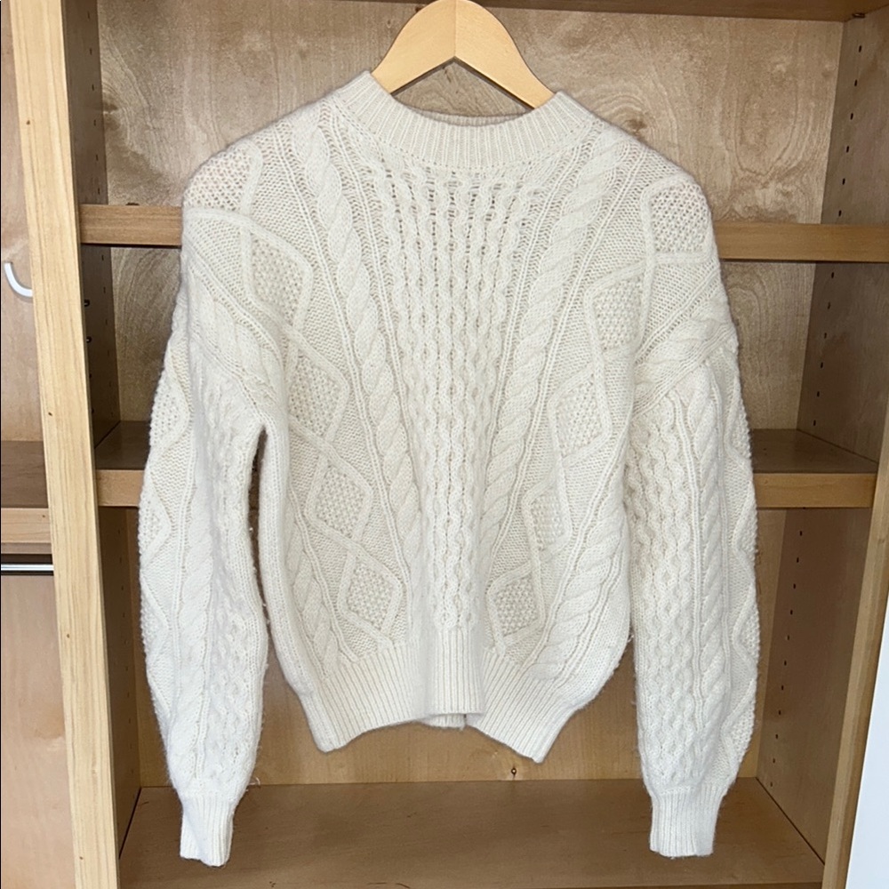 Cozy Cable Knit Sweater - Cream